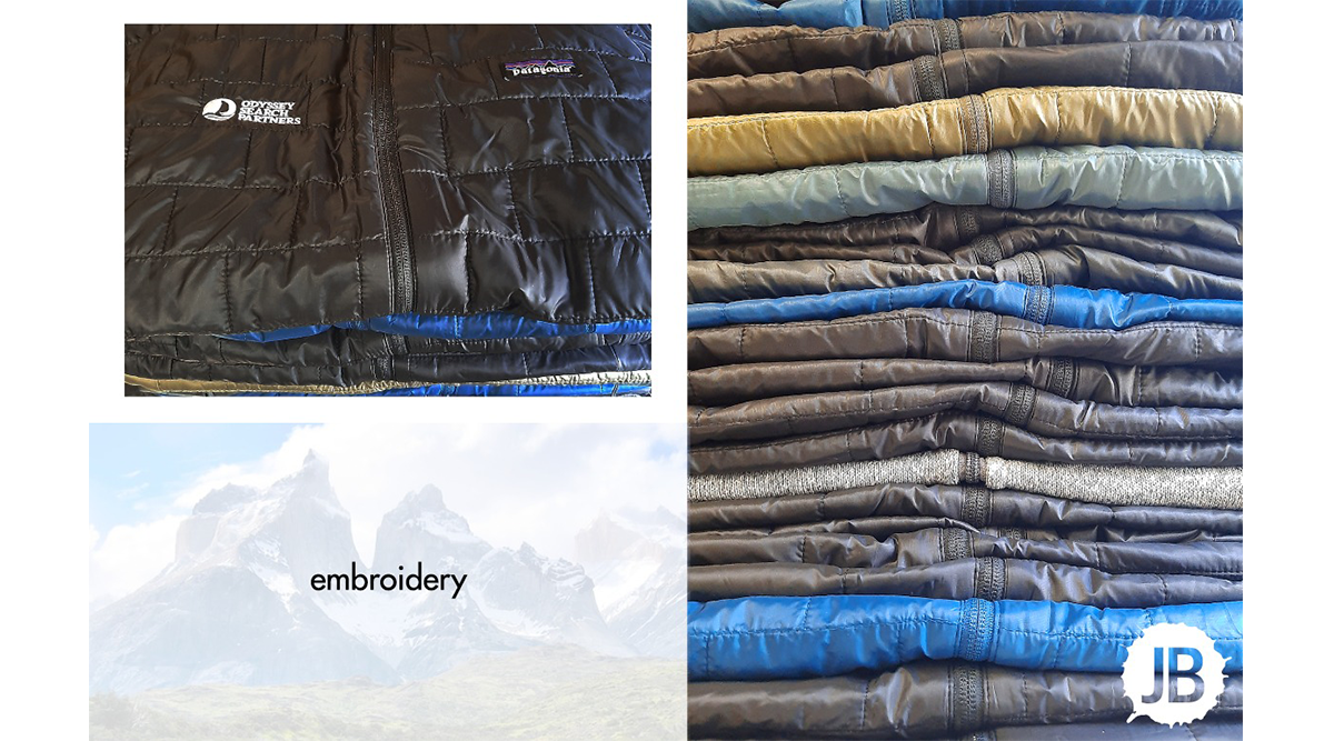 Patagonia vest embroidered with Antarctica Capital logo
